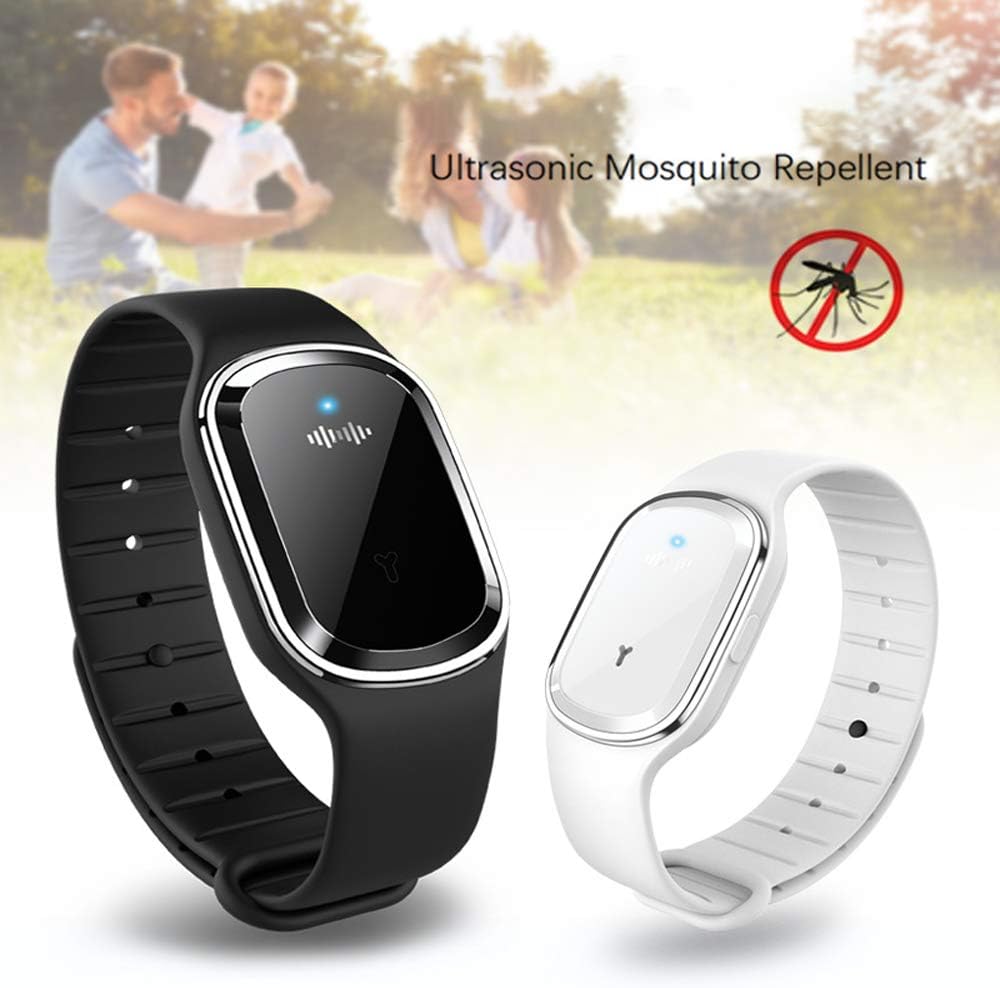Pulseras repelente de mosquitos ultrasónico negro